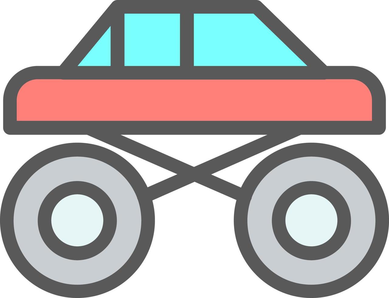 LKW-Monster-Vektor-Icon-Design vektor