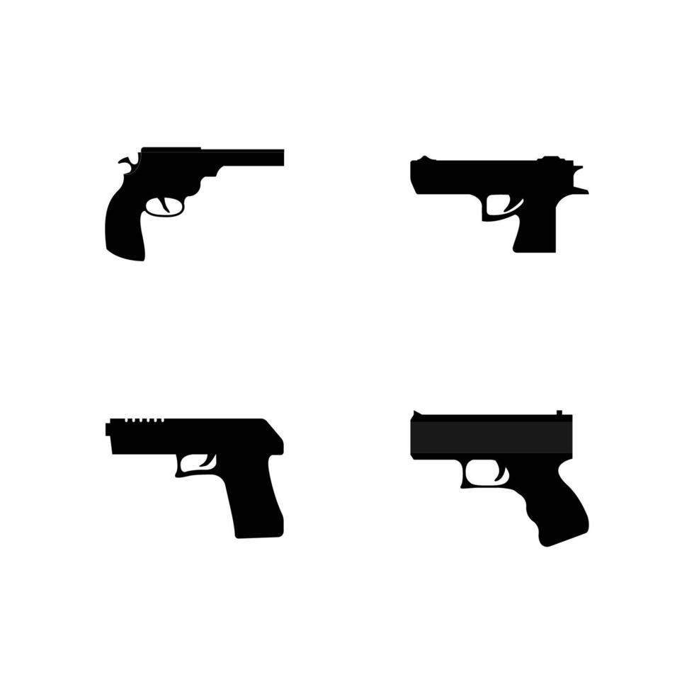 kraftfull pistol, pistol, handeldvapen, vektor