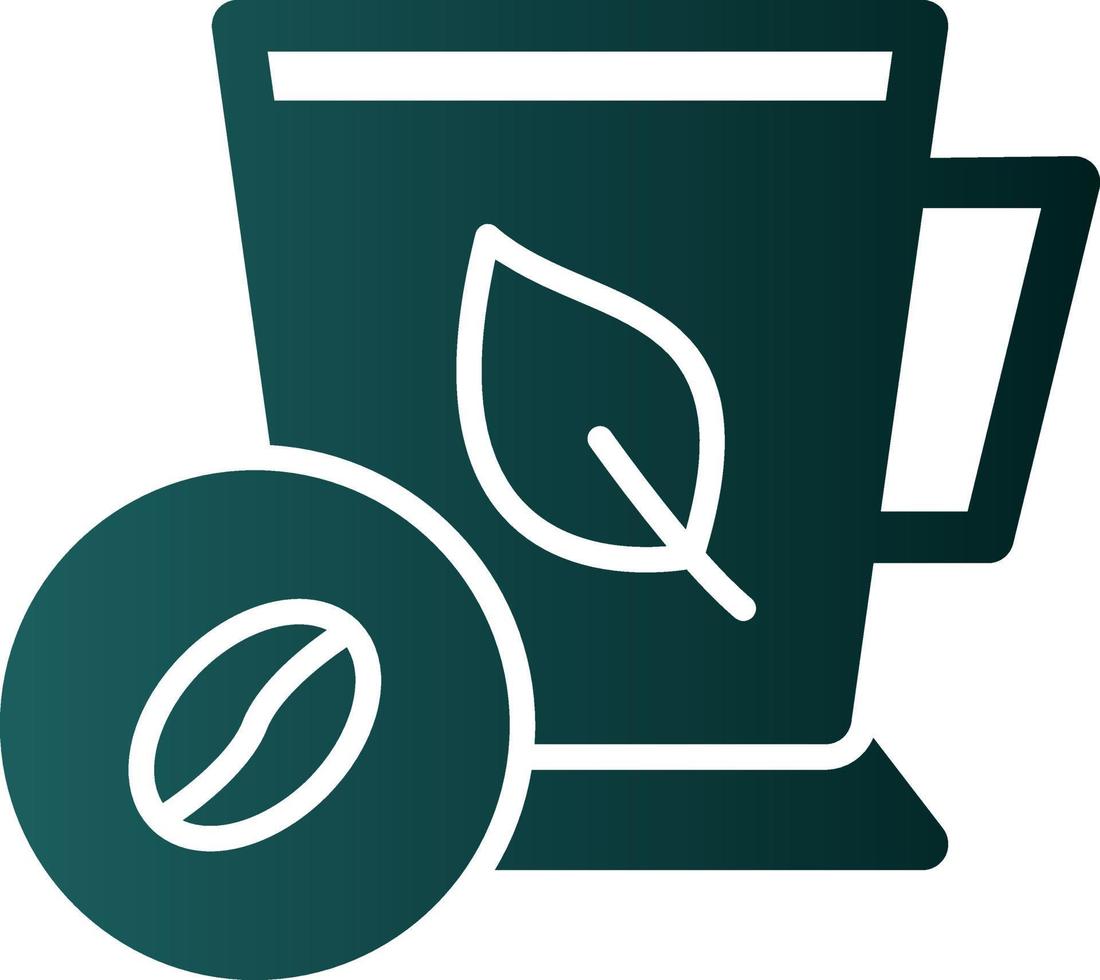mynta kaffe vektor ikon design
