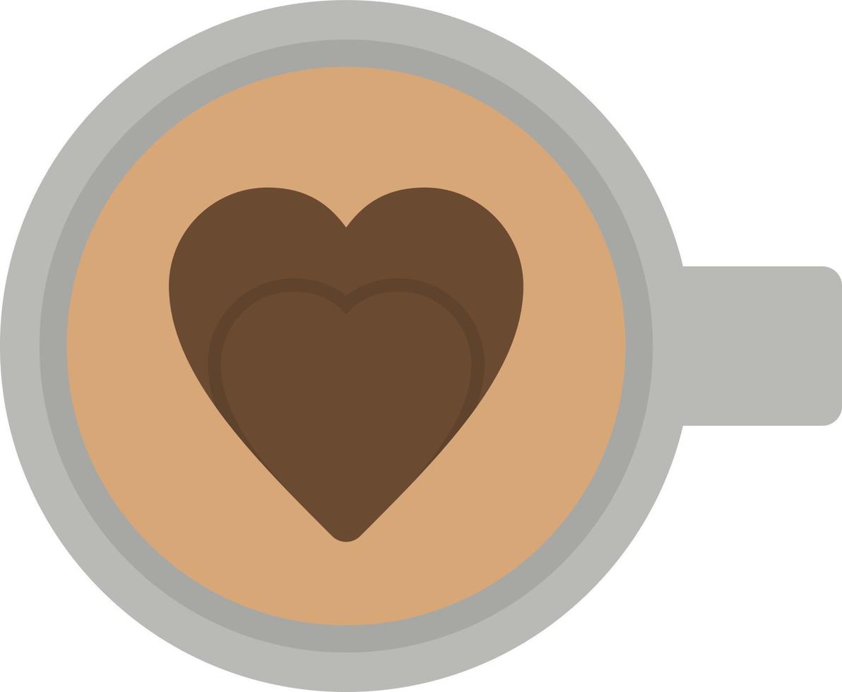 kaffe hjärta vektor ikon design