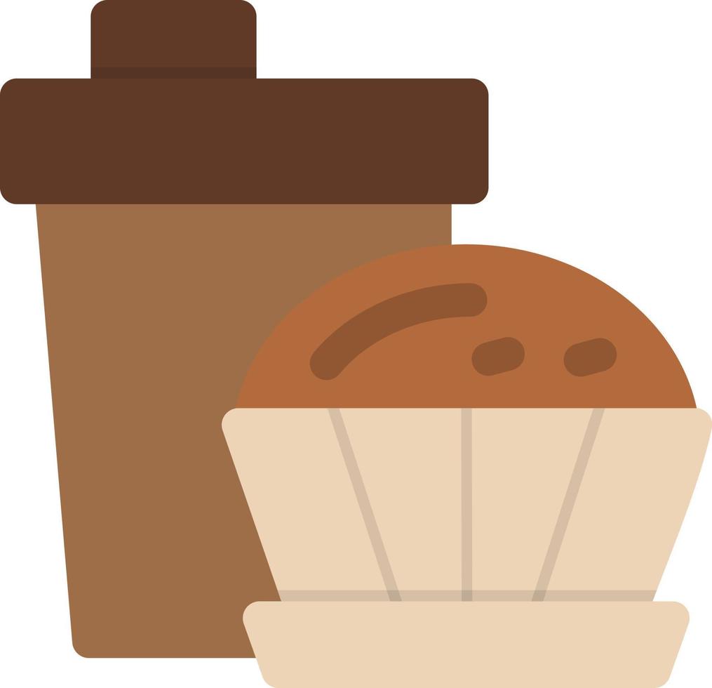 Kaffee-Muffin-Vektor-Icon-Design vektor