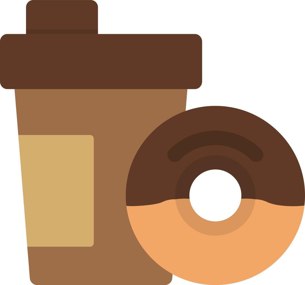 Kaffee-Donut-Vektor-Icon-Design vektor