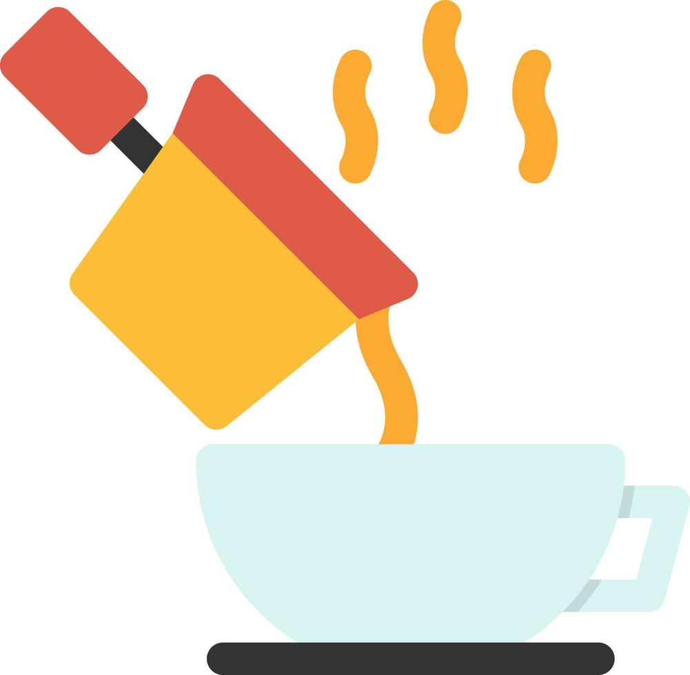 Gießen Sie Kaffee-Vektor-Icon-Design vektor