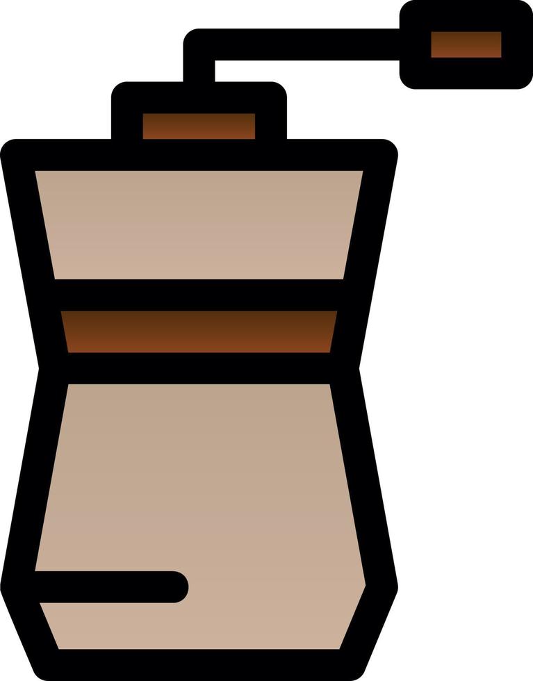 kaffe kvarn vektor ikon design