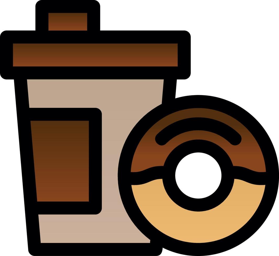 kaffe munk vektor ikon design