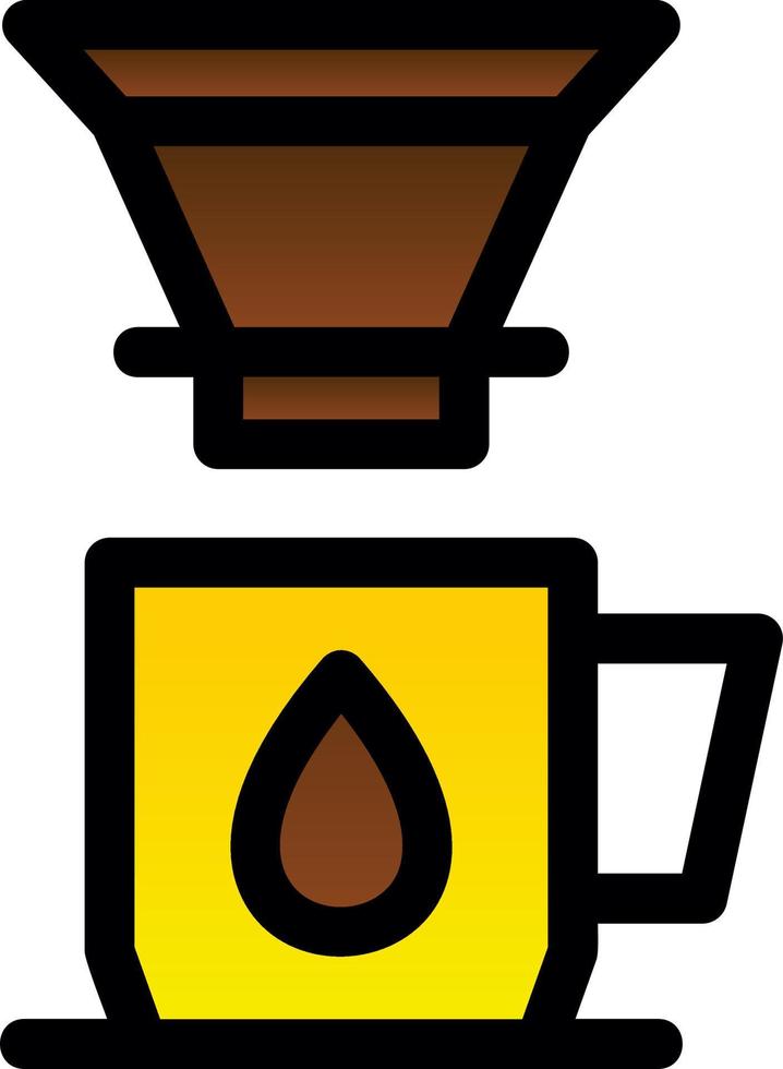 Design des Vektorsymbols für Kaffeetropfer vektor