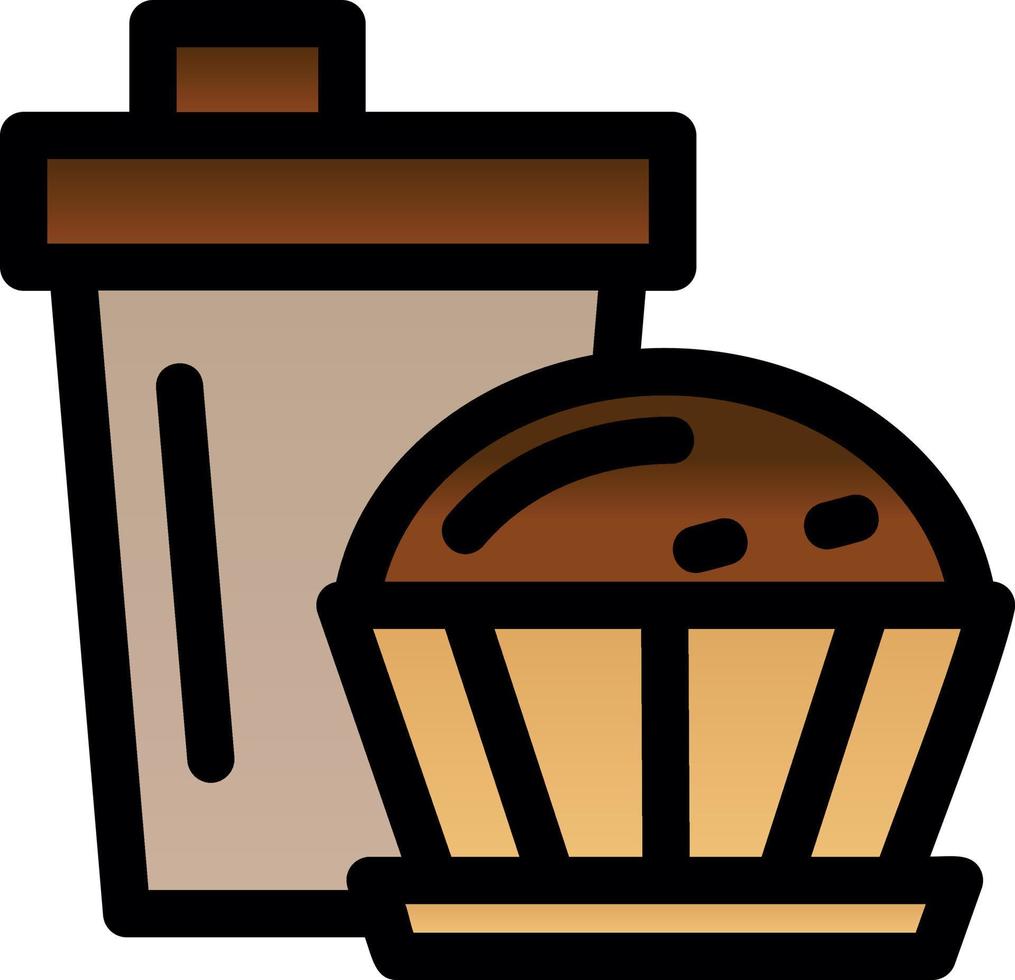 Kaffee-Muffin-Vektor-Icon-Design vektor