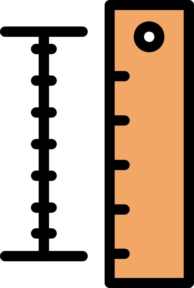 linjal kombinerad vektor ikon design