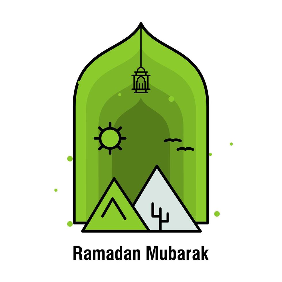 ramadan kareem begrepp baner vektor illustration