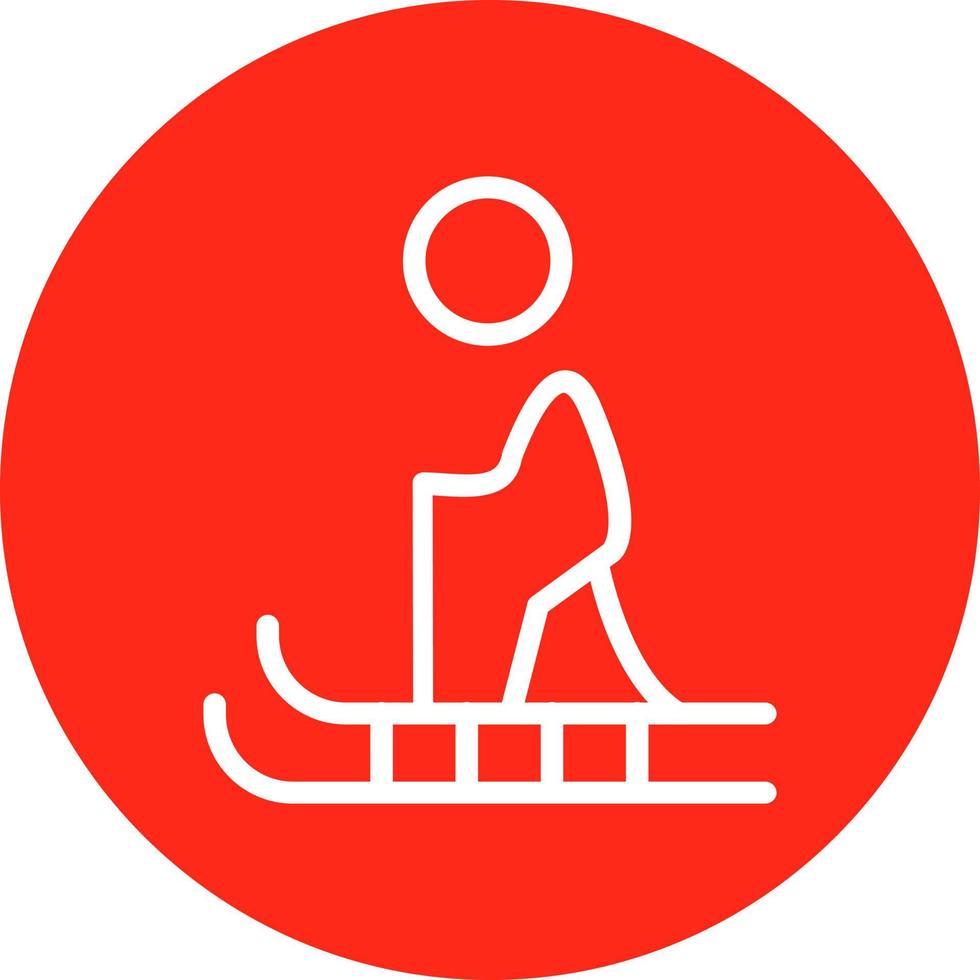 Skifahren nordisches Vektor-Icon-Design vektor