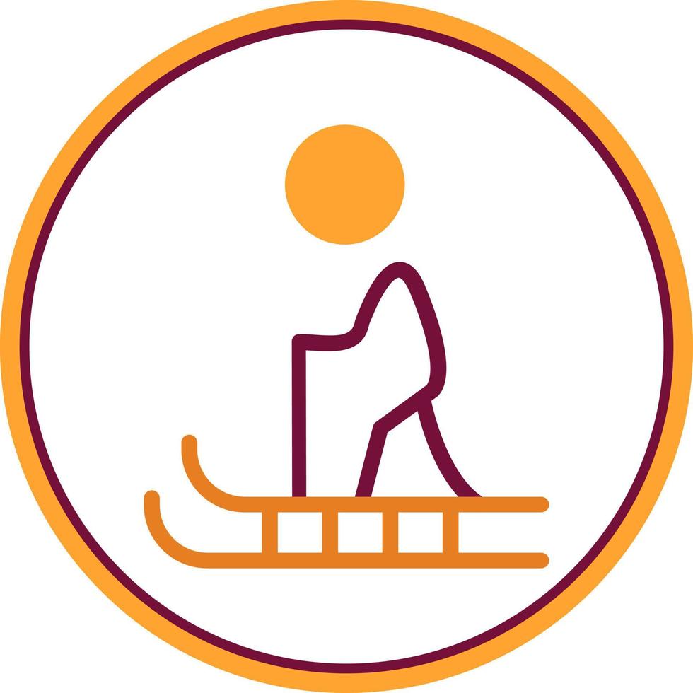 Skifahren nordisches Vektor-Icon-Design vektor
