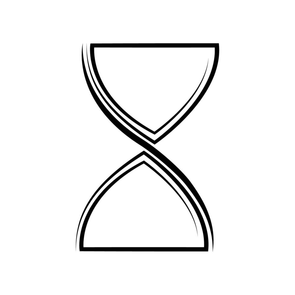 svart timglas logotyp vektor