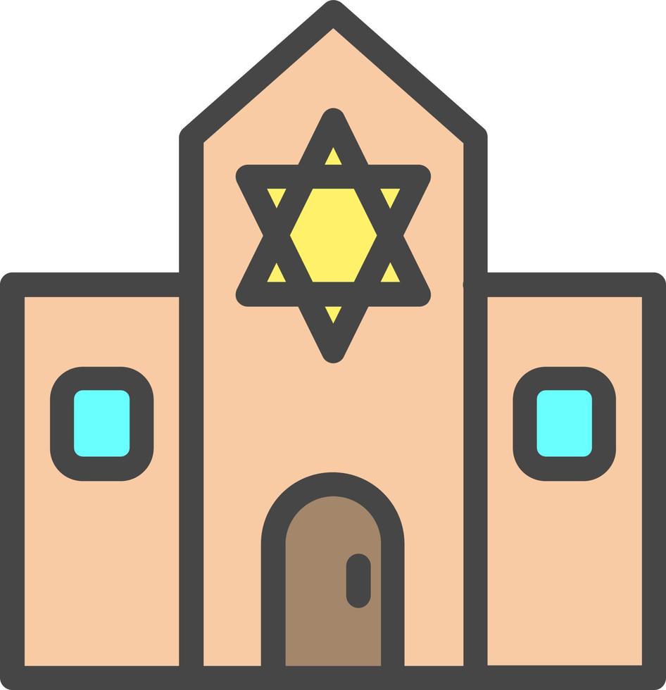 Synagoge-Vektor-Icon-Design vektor