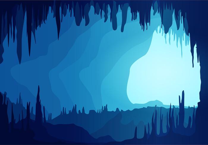 Grotta bakgrund blå fri vektor