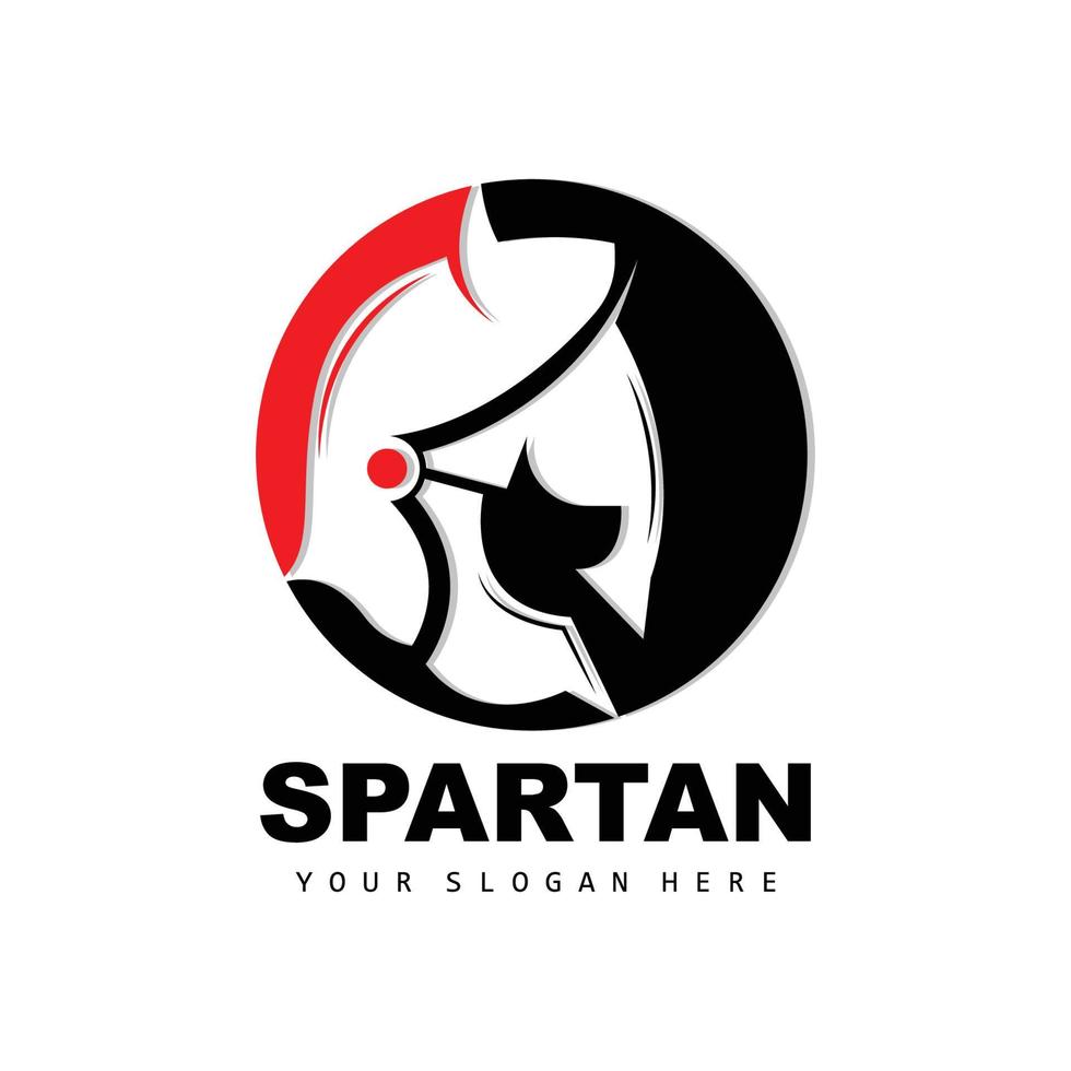 spartansk logotyp, vektor viking, barbar, krig hjälm design, produkt varumärke illustration