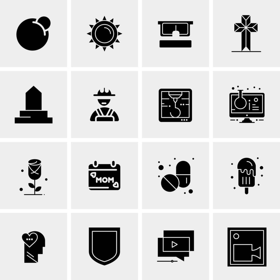 16 universelle Business-Icons Vektor kreative Icon-Illustration zur Verwendung in Web- und Mobilprojekten