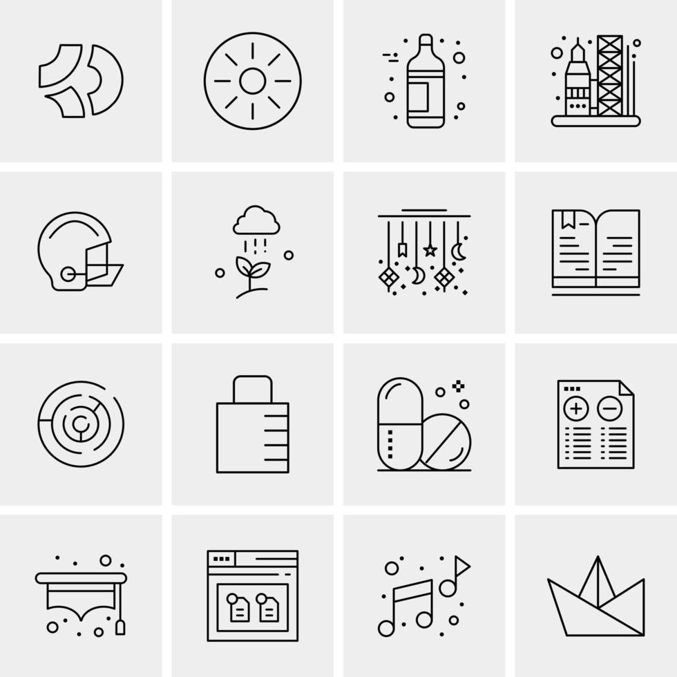 16 universelle Business-Icons Vektor kreative Icon-Illustration zur Verwendung in Web- und Mobilprojekten