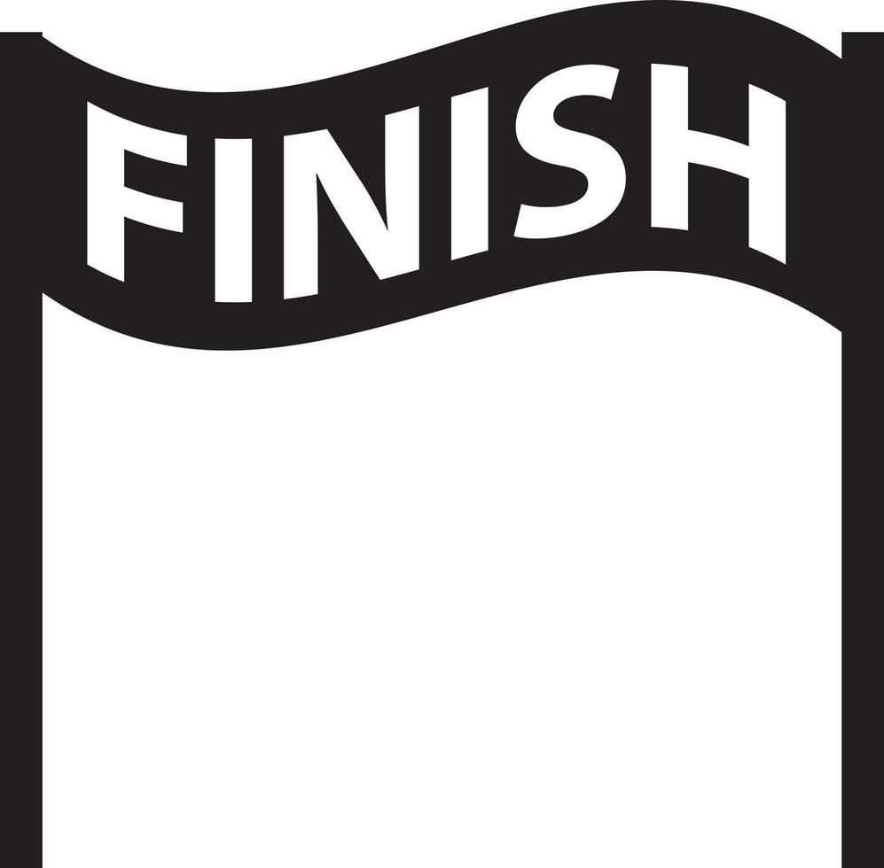 Finish-Symbol auf transparentem Hintergrund. Finish-Symbol. flacher Stil. vektor