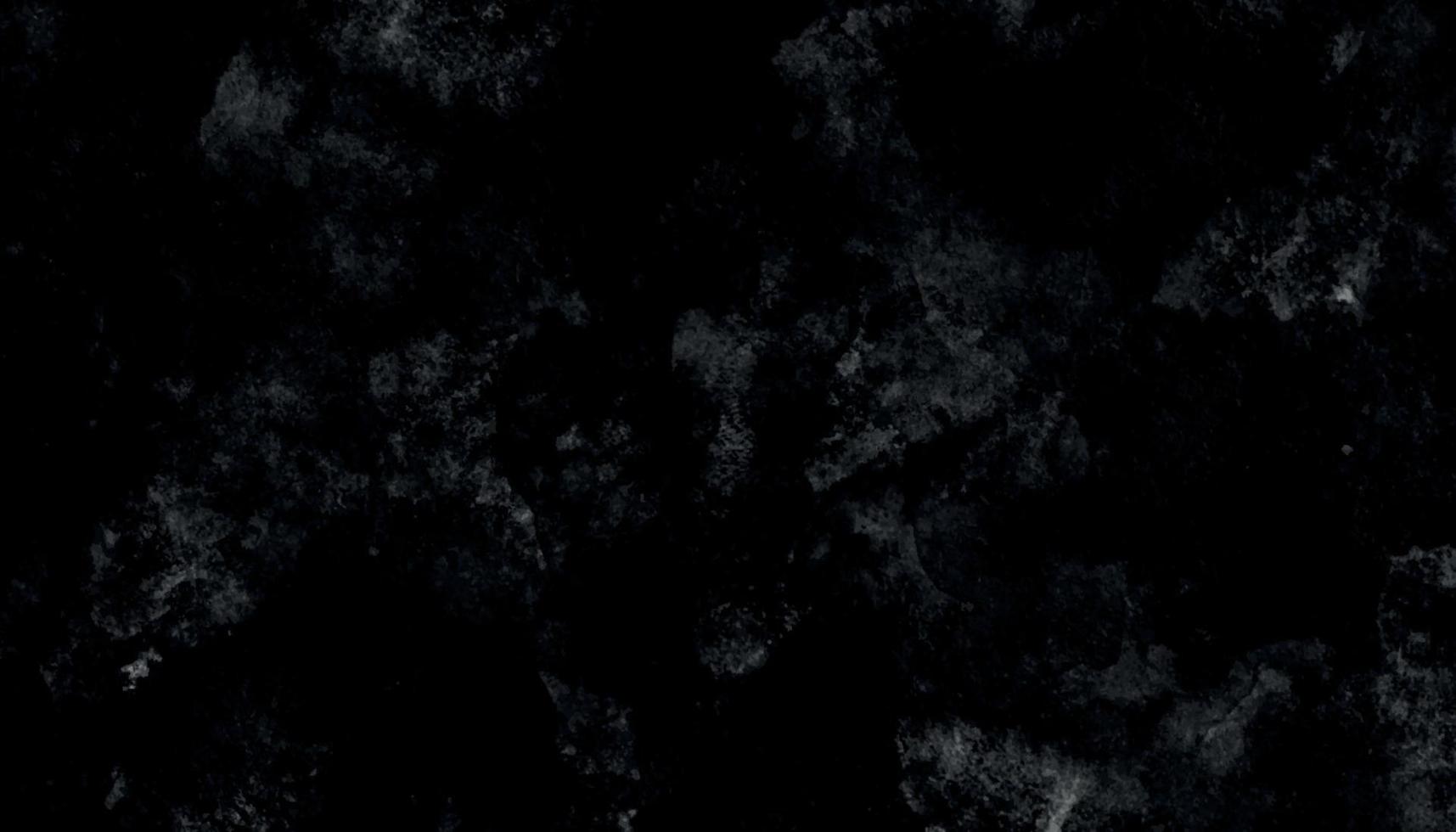 schwarze Wand, Steinstruktur für den Hintergrund. schöner grauer Aquarellschmutz. schwarzer Marmor Textur Hintergrund. Nebeleffekt für Film, Text oder Raum. vektor
