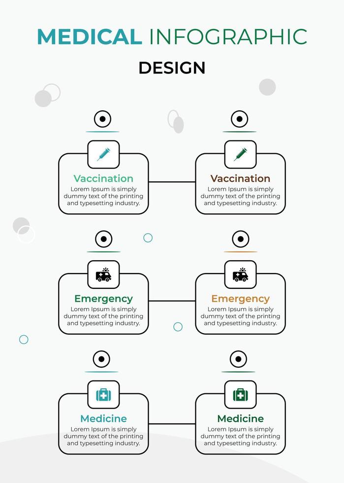 Infografik-Template-Design des medizinischen Krankenhauses. vektor