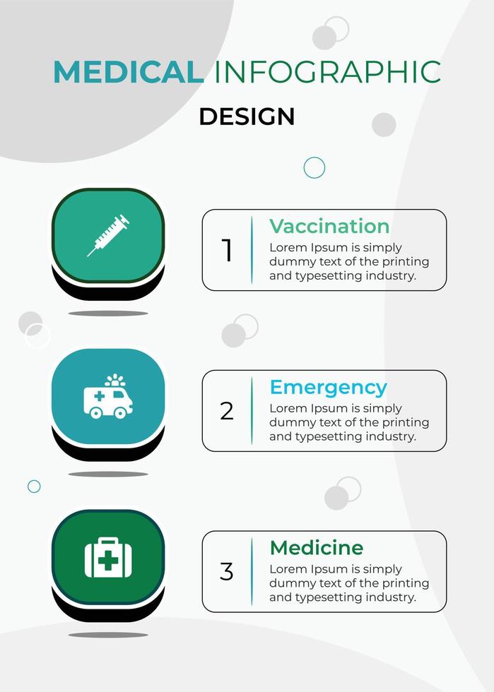 Designvorlage für medizinische Infografiken vektor