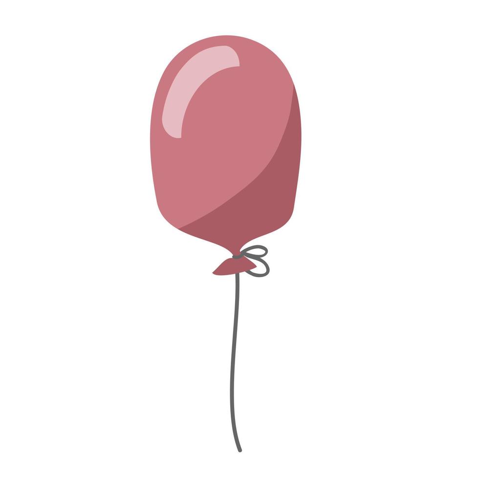 rosa ballong i en platt stil. vektor illustration