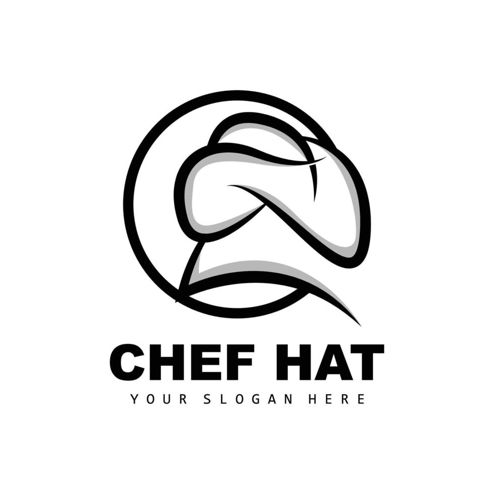 kock hatt logotyp, restaurang kock vektor, design för restaurang, catering, delikatessbutik, bageri vektor