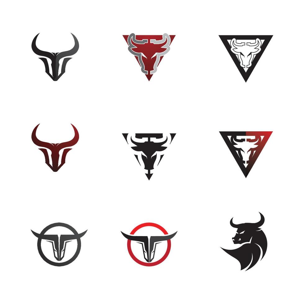 Bull Horn Logo und Symbol Vorlage Symbole App vektor