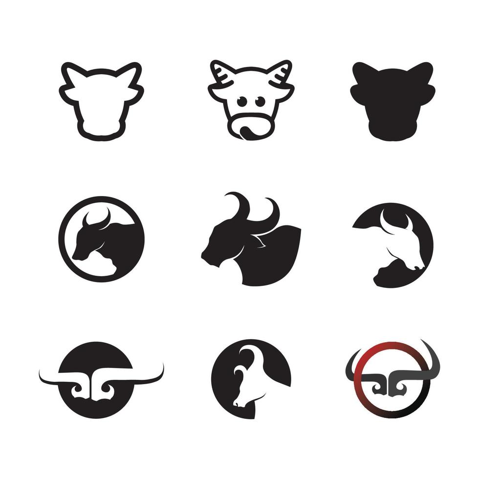 Bull Horn Logo und Symbol Vorlage Symbole App vektor