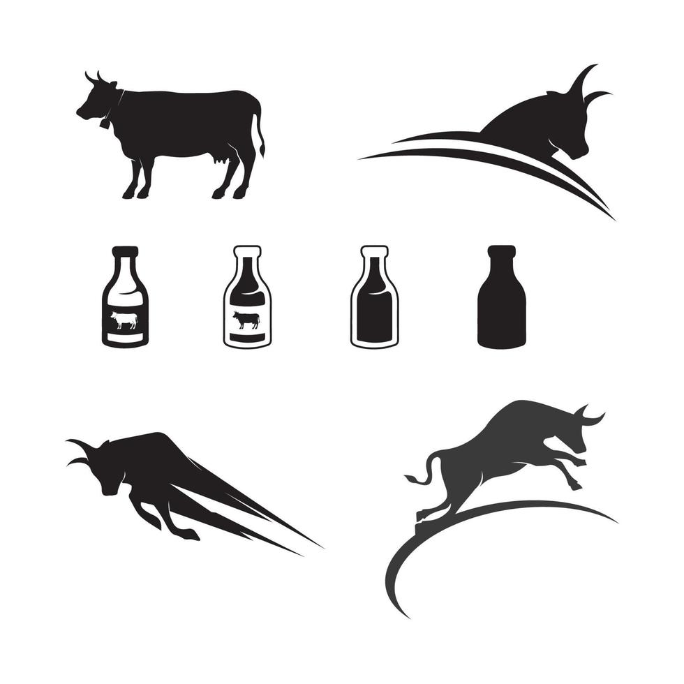 Bull Horn Logo und Symbol Vorlage Symbole App vektor