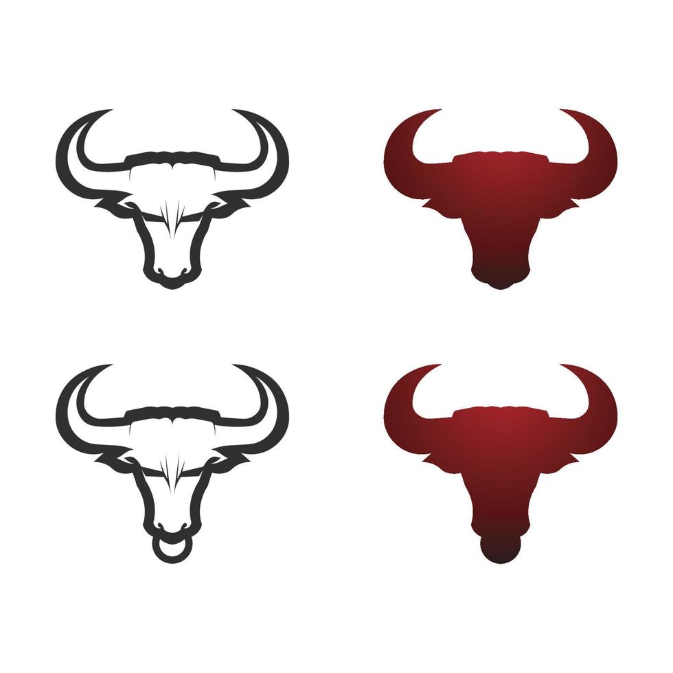 bull horn logotyp och symbol mall ikoner app vektor