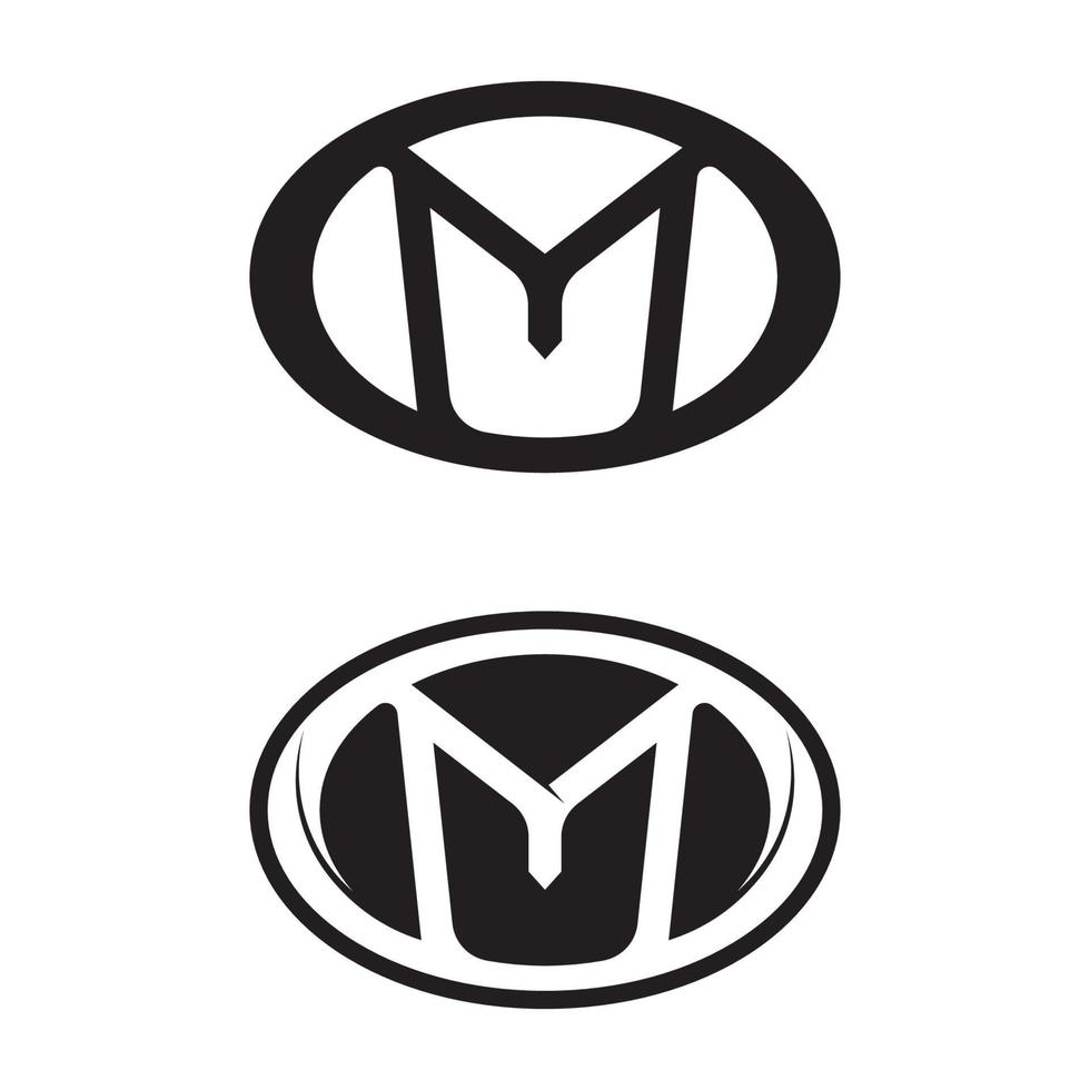 m brev logotyp mall vektor m