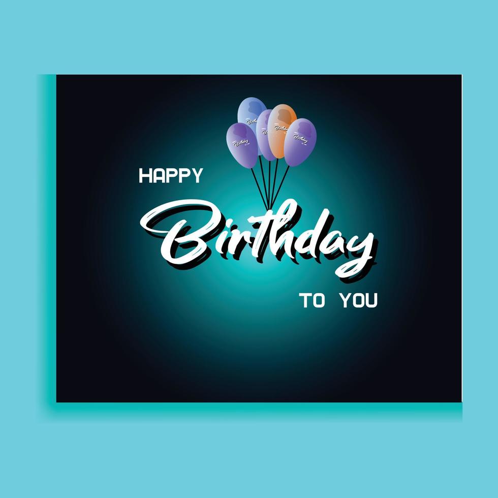 födelsedag ballonger vektor bakgrund design. Lycklig födelsedag till din text med de ballong och konfetti dekoration element för de födelsedag firande hälsning kort design. vektor illustration