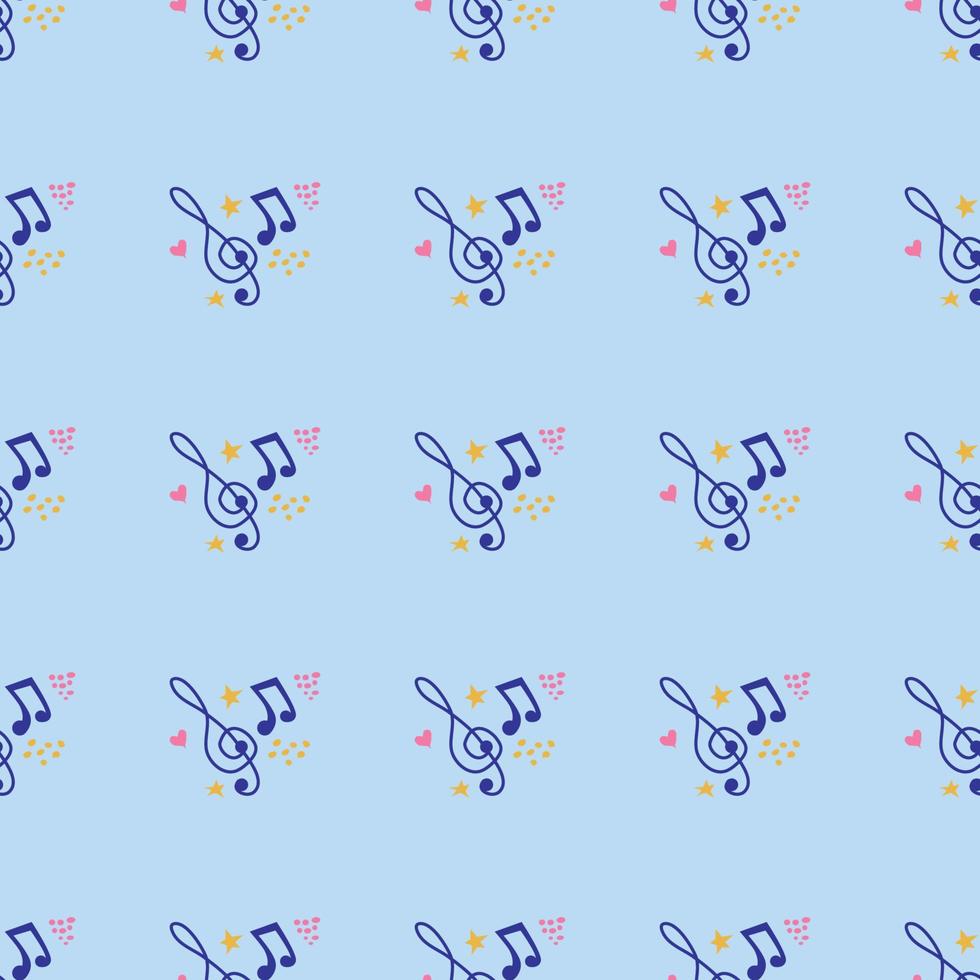 abstrakte Musiknoten Musterdesign Hintergrund. musikalische illustration melodie dekoration vektor