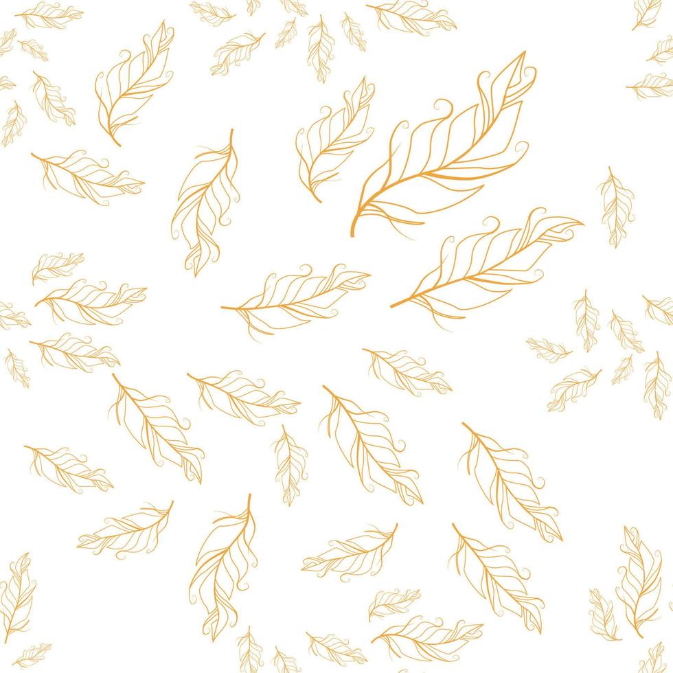 pastellfärgade sömlös fjäder mönster. sömlös bakgrund med fjädrar av fågel. vektor