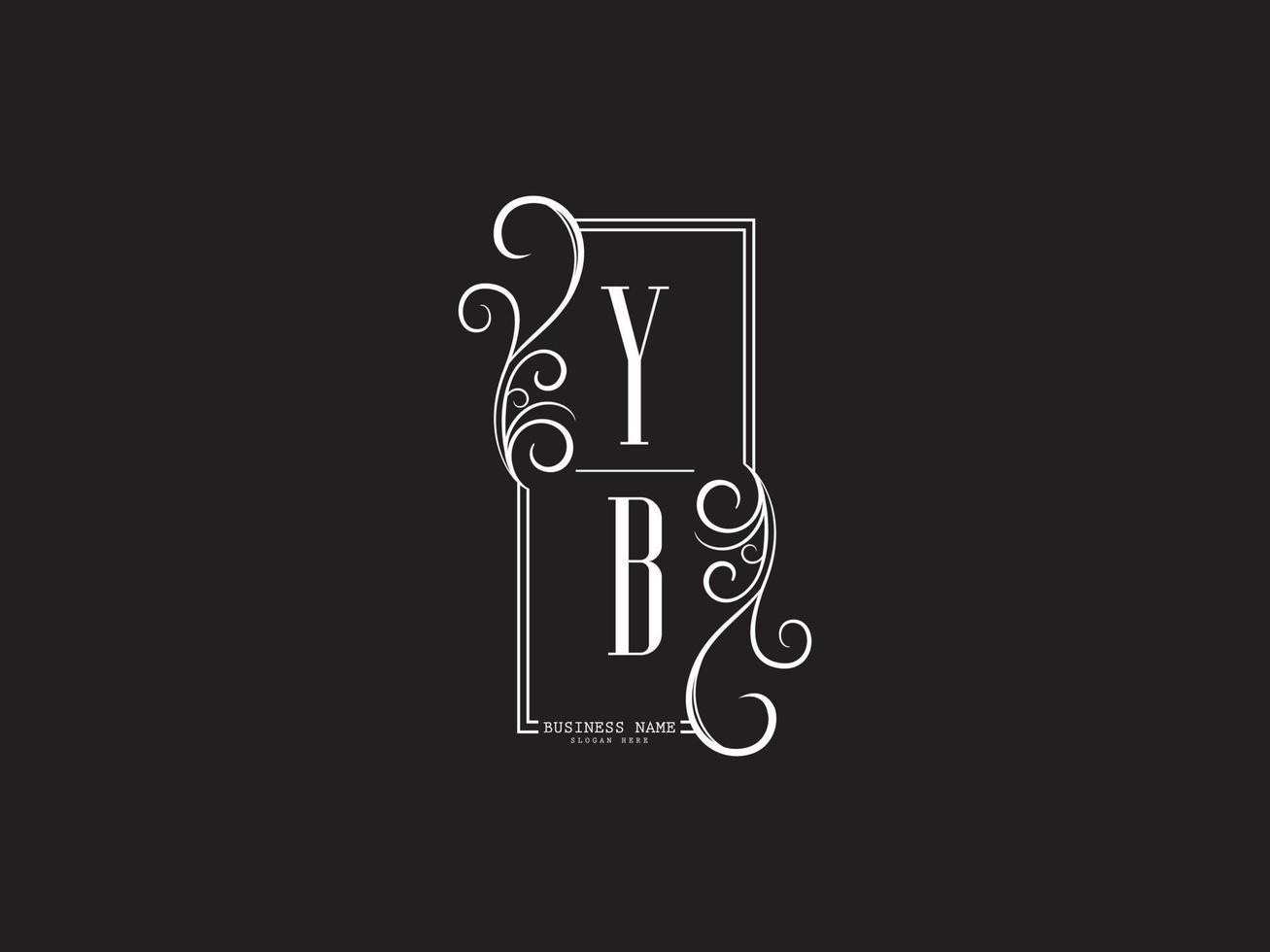 Premium-yb-yb-Luxus-Logo-Buchstaben-Vektorbestand vektor