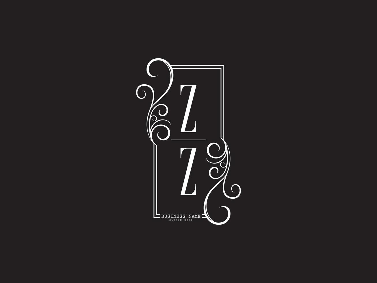 kreatives zz zz Luxus-Logo-Buchstaben-Vektor-Bilddesign vektor