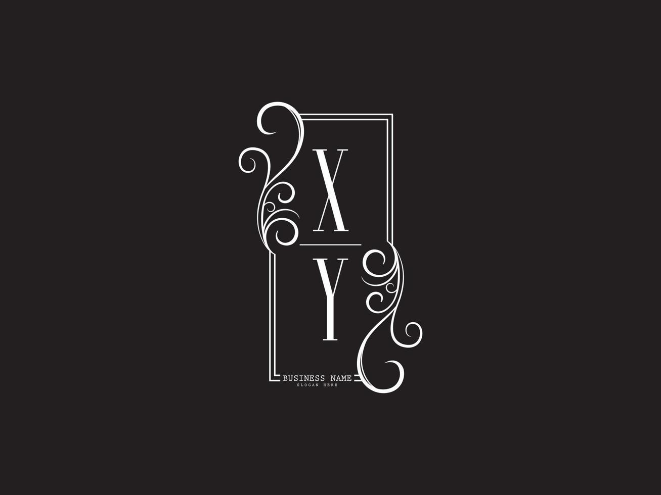första xy logotyp ikon, unik xy lyx logotyp brev vektor