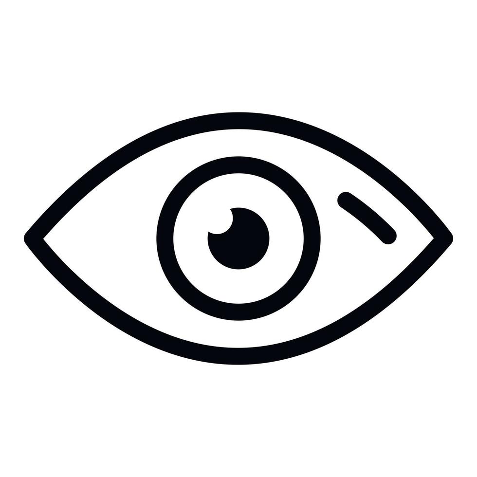 Ikone des menschlichen Auges, Umrissstil vektor