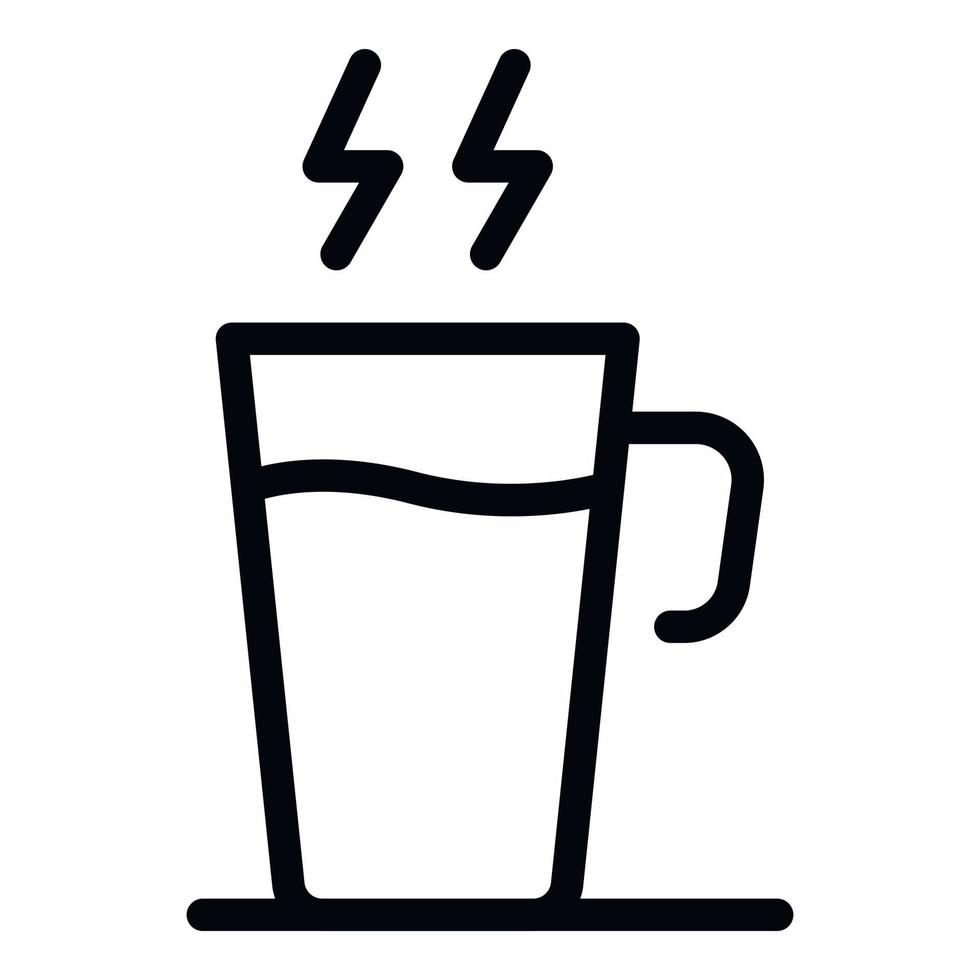 Latte Cup-Symbol, Umrissstil vektor