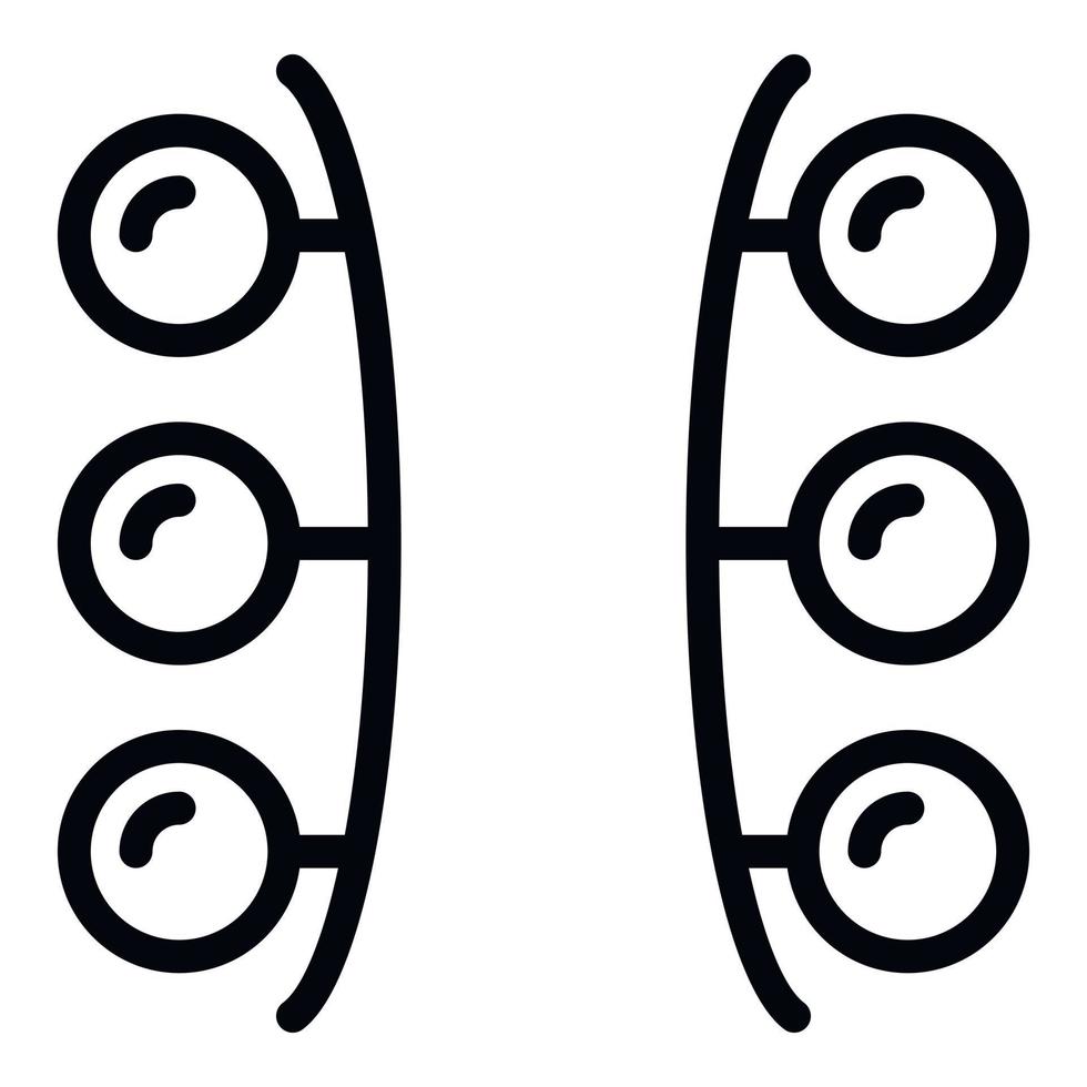 Piercing-Symbol für Hautdesign, Umrissstil vektor