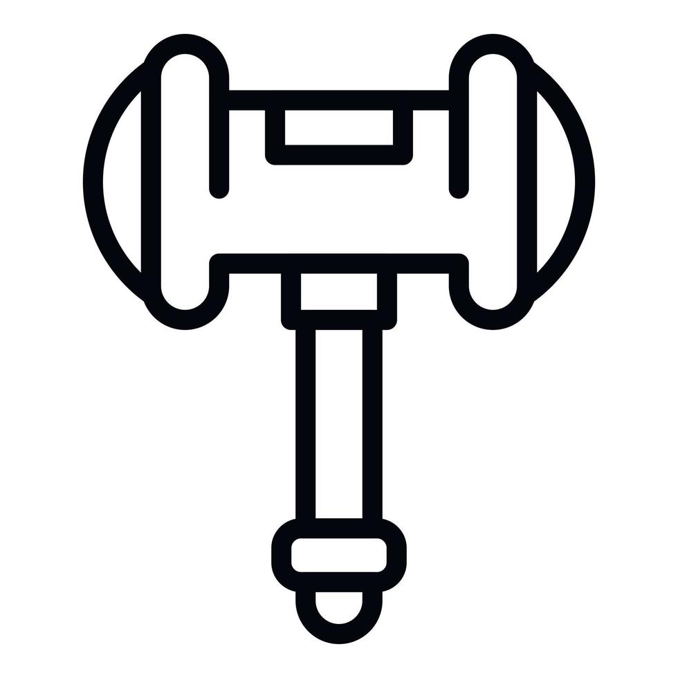 Holzhammer-Symbol, Umrissstil vektor