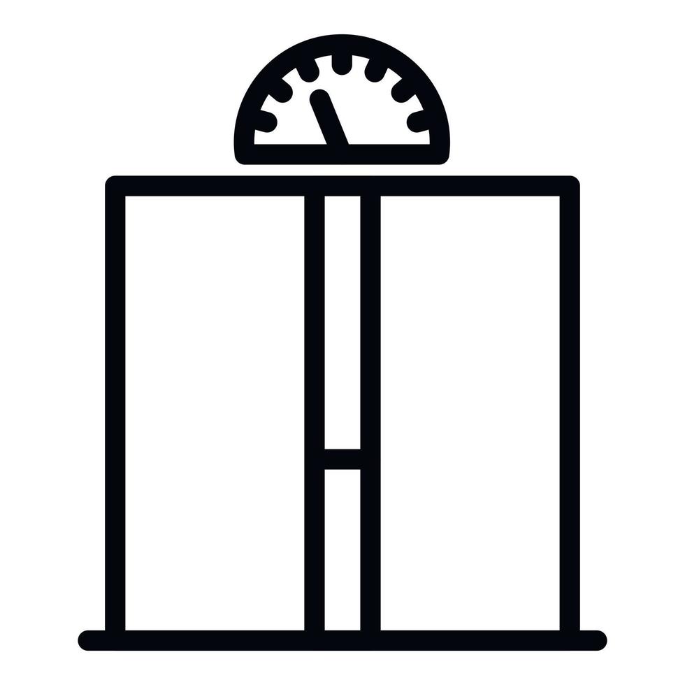 Symbol für angelehnte Aufzugstüren, Umrissstil vektor
