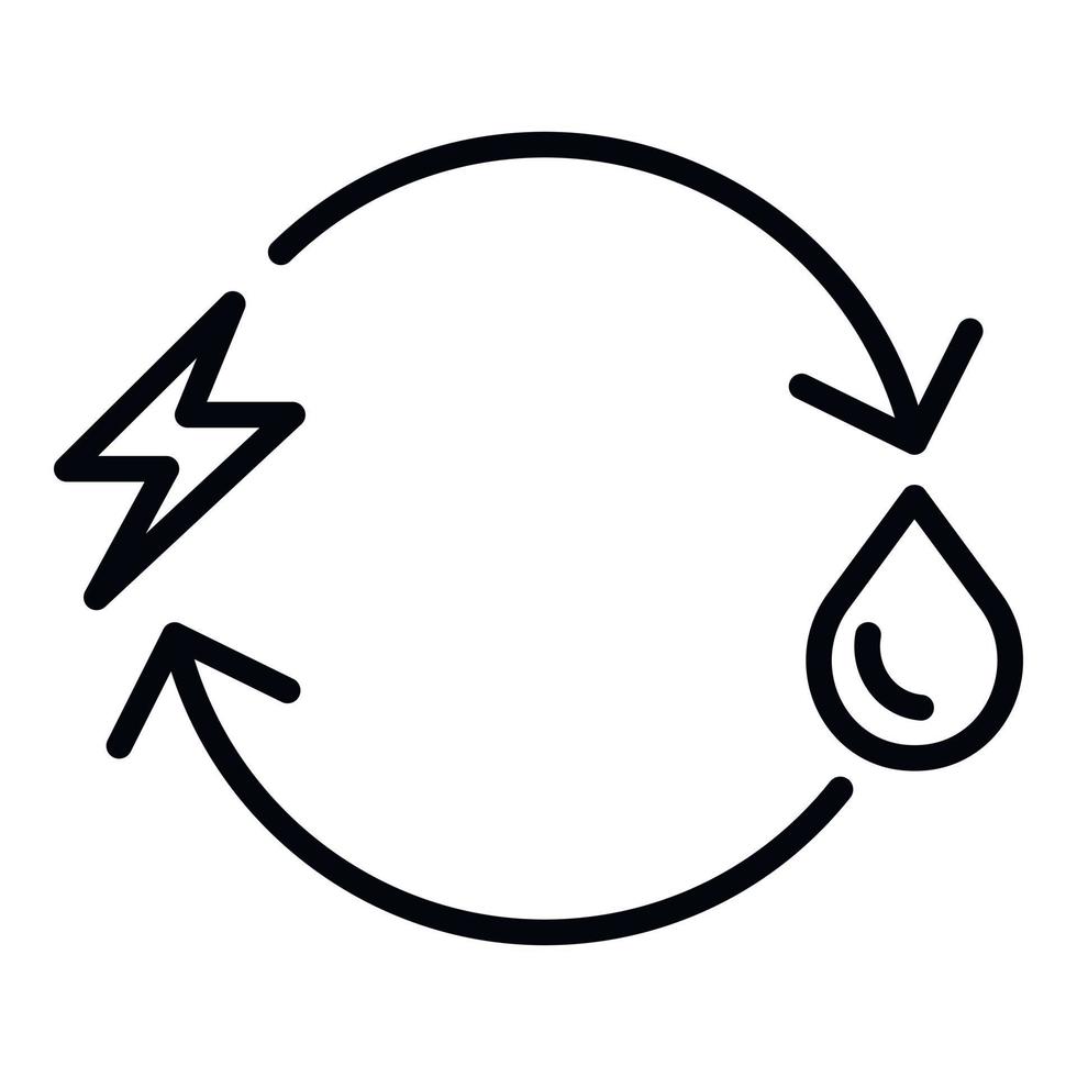 eco bränsle ersättning ikon, översikt stil vektor