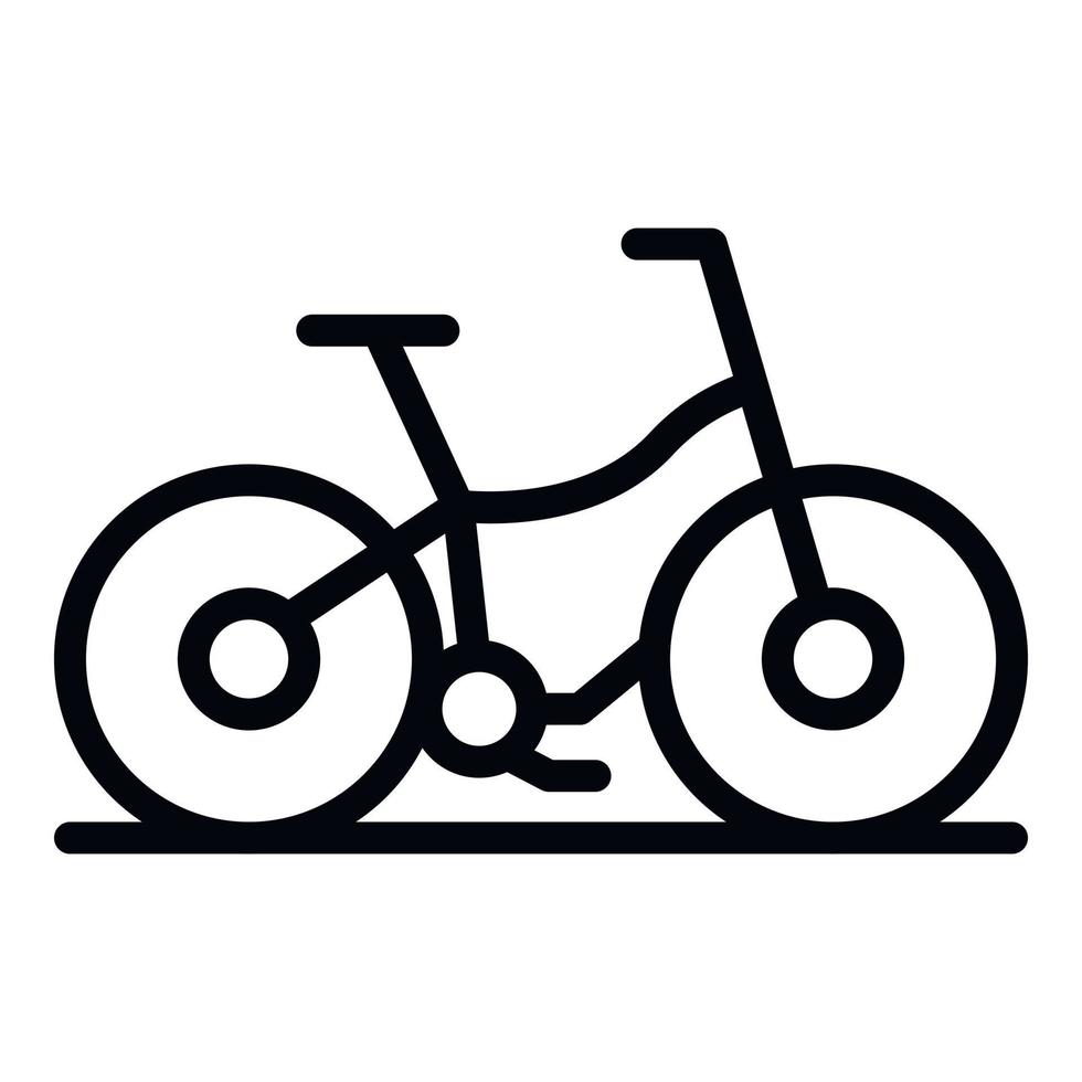 modern hyra cykel ikon, översikt stil vektor