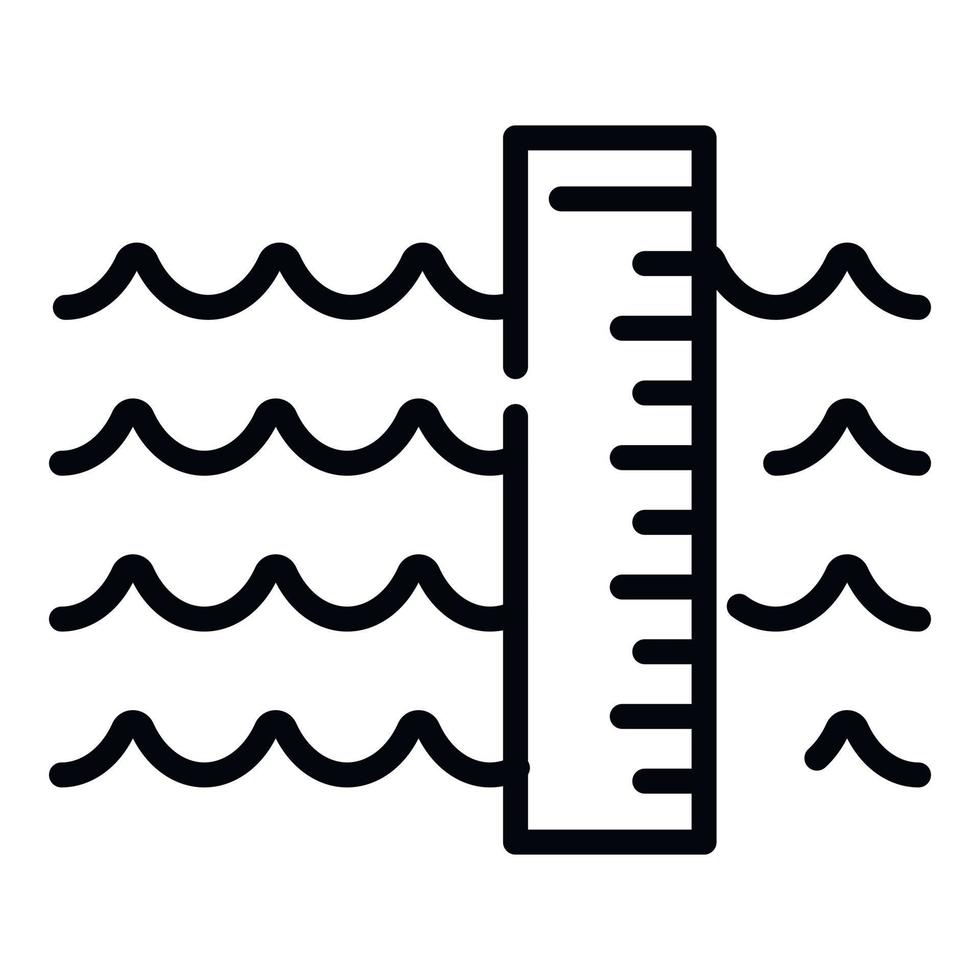 vatten översvämning ikon, översikt stil vektor