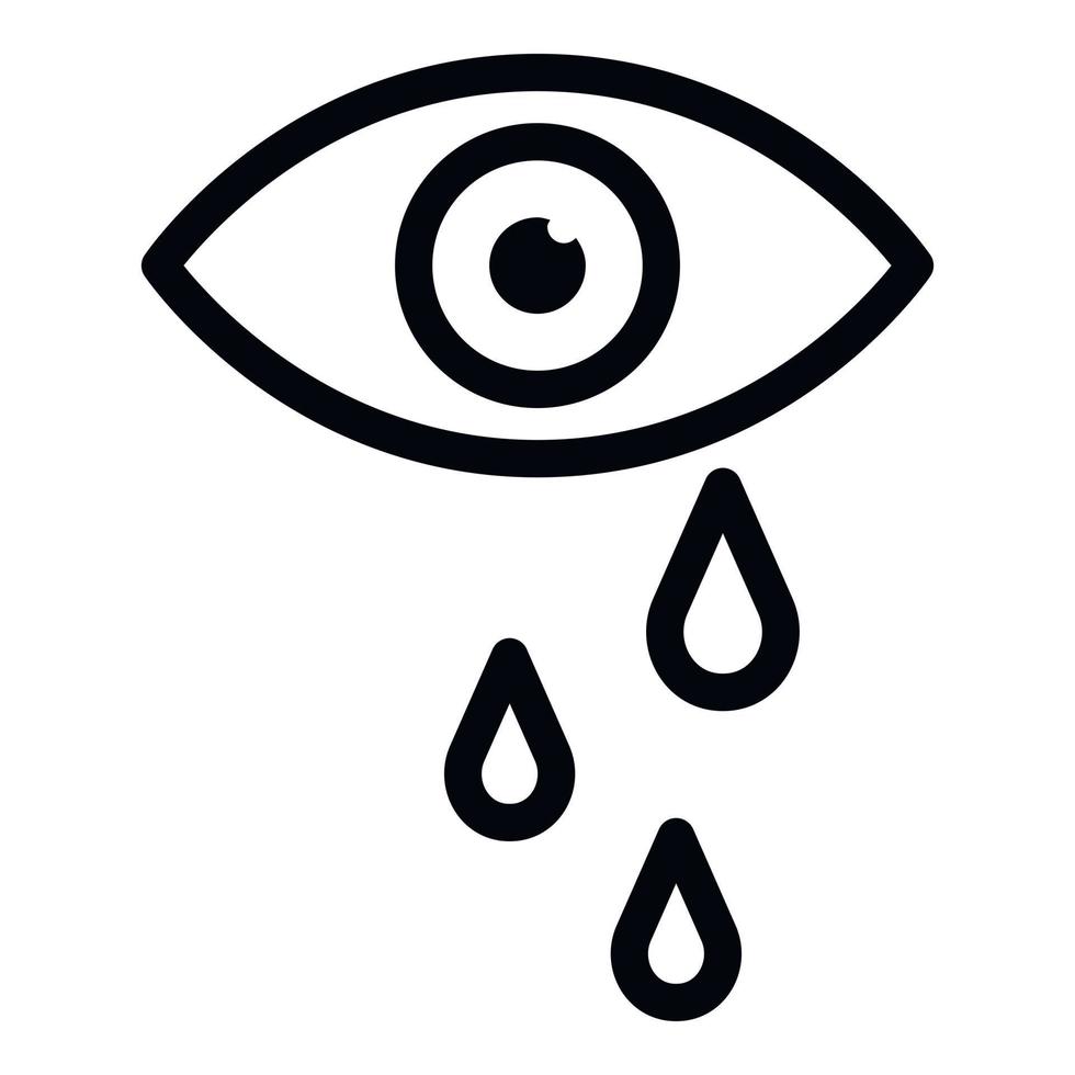 Tränen vom Augensymbol, Umrissstil vektor