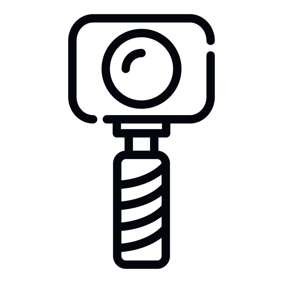 Selfie-Stick und Action-Kamera-Symbol, Umrissstil vektor