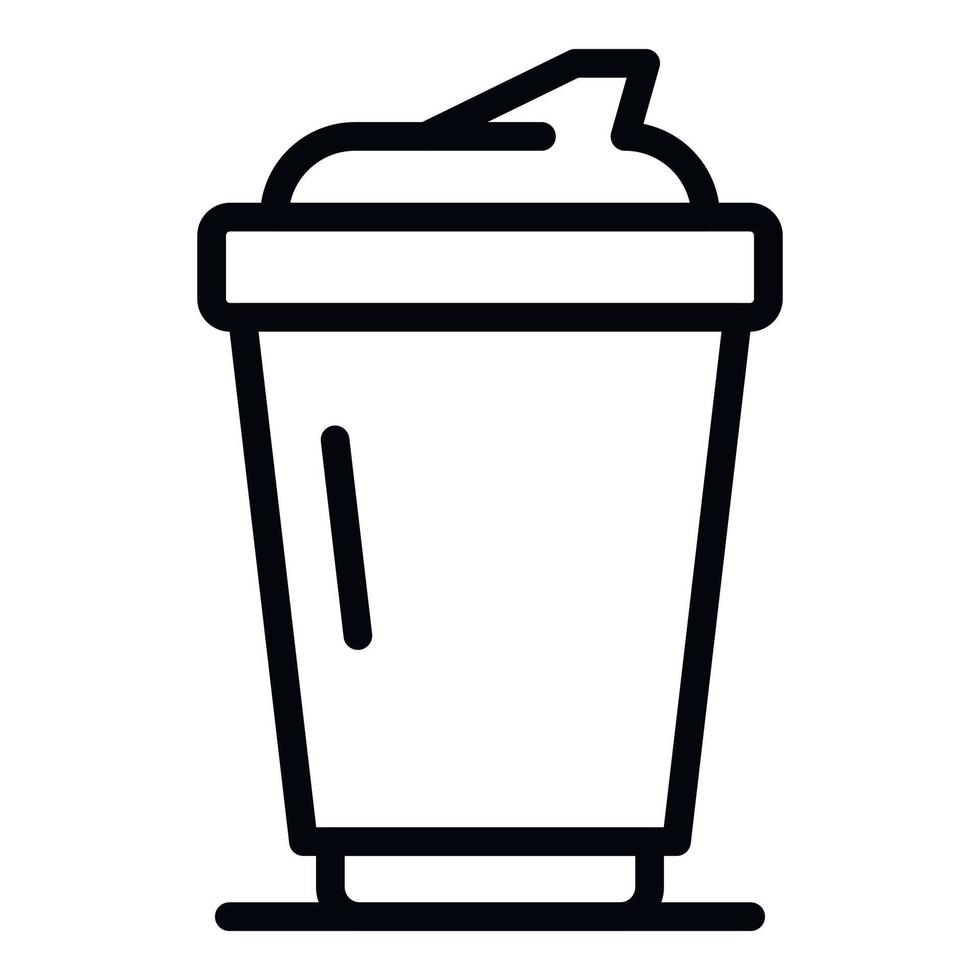 Latte Cup-Symbol, Umrissstil vektor