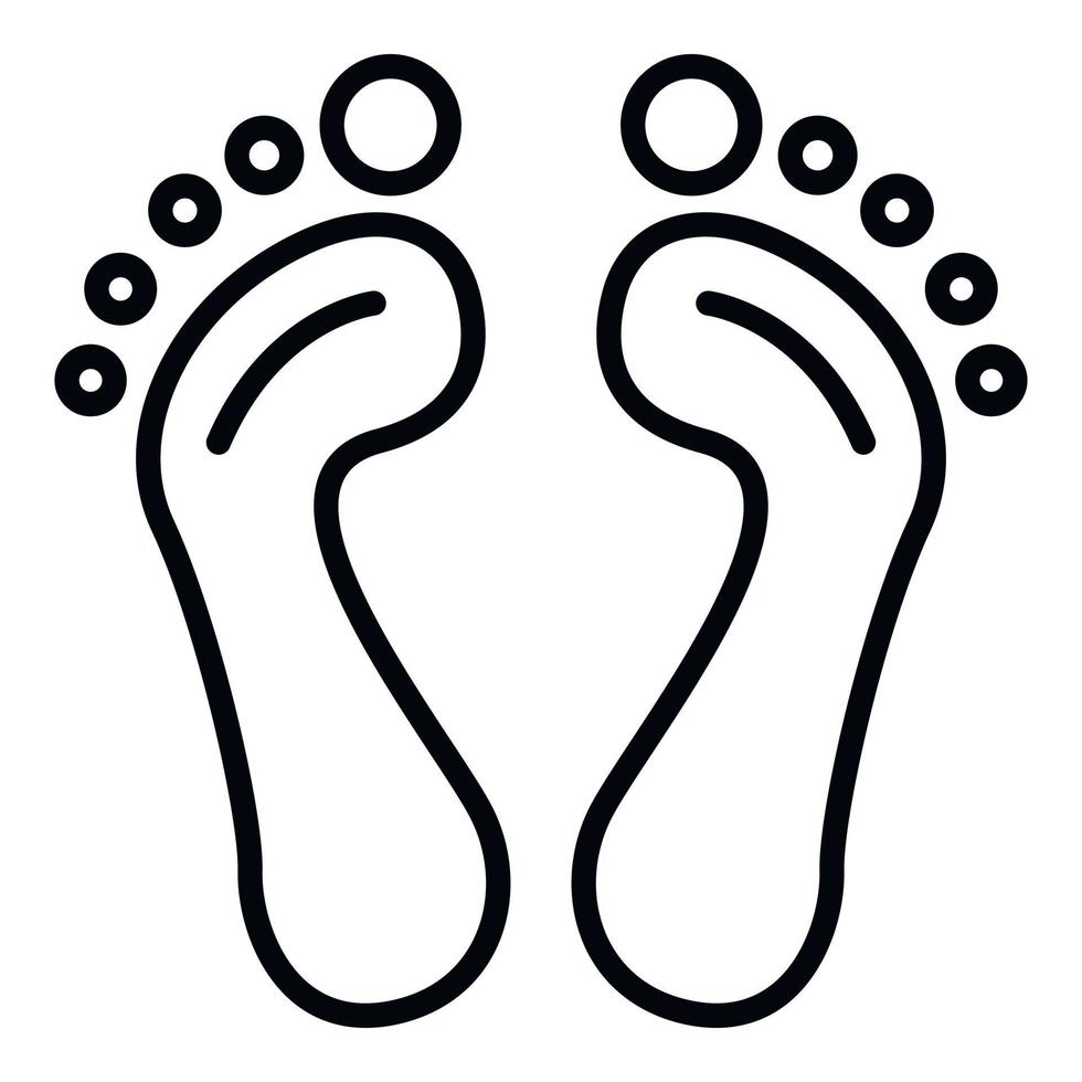 Fußabdruck-Symbol, Umrissstil vektor